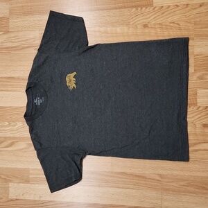 O'Neill Mens Gray Charcoal Heather Logo Graphic Printed T-Shirt Size M